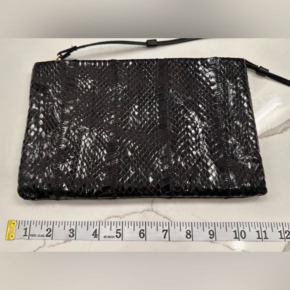 Vintage Robinson’s Black Snakeskin Patterned Leather Bag - EUC - Picture 10 of 12